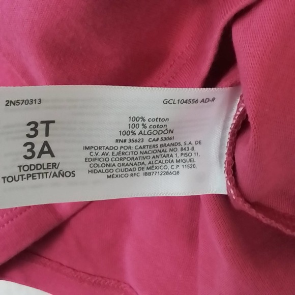 Oshkosh Long Sleeve Cotton Tee Girl's Size 3T in Pink w/ Graphic Design - Picture 9 of 10